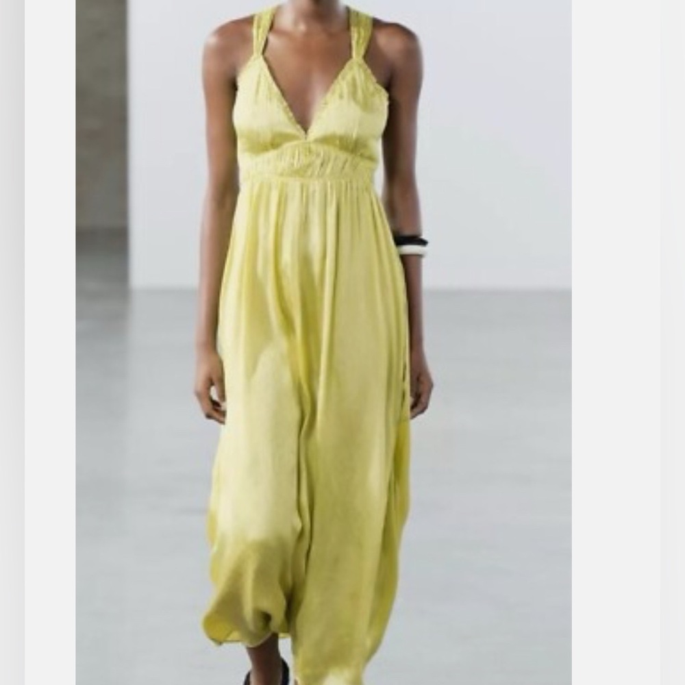 Zara Light Green Maxi Dress